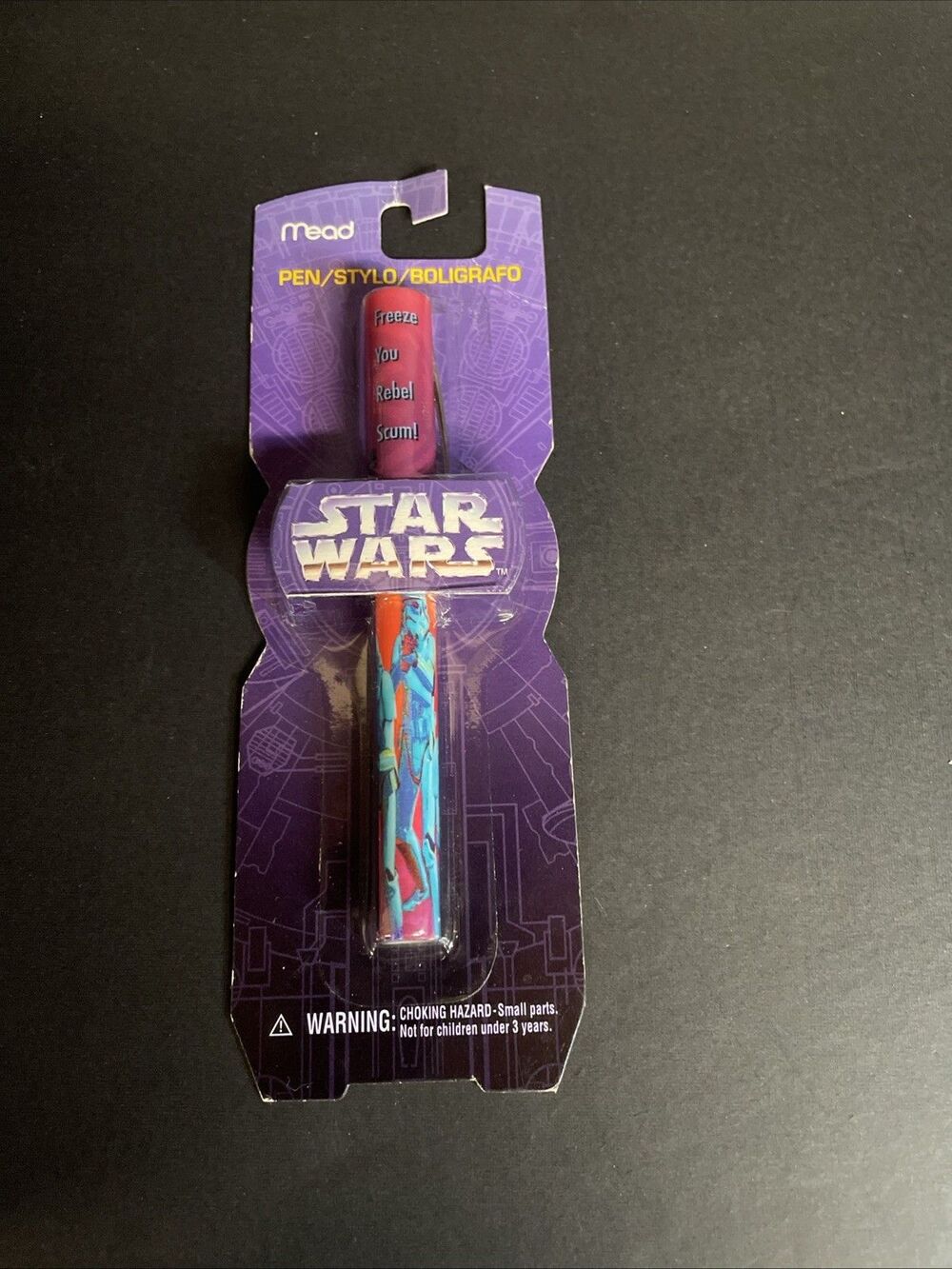 Star Wars Writing Pen Stylo Stormtrooper Freeze You Rebel Scum 1996 Mead
